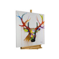 ÖLGEMÄLDE 80/80 cm - Multicolor, Holz/Textil (1.6/80cm) - KUNSTLOFT