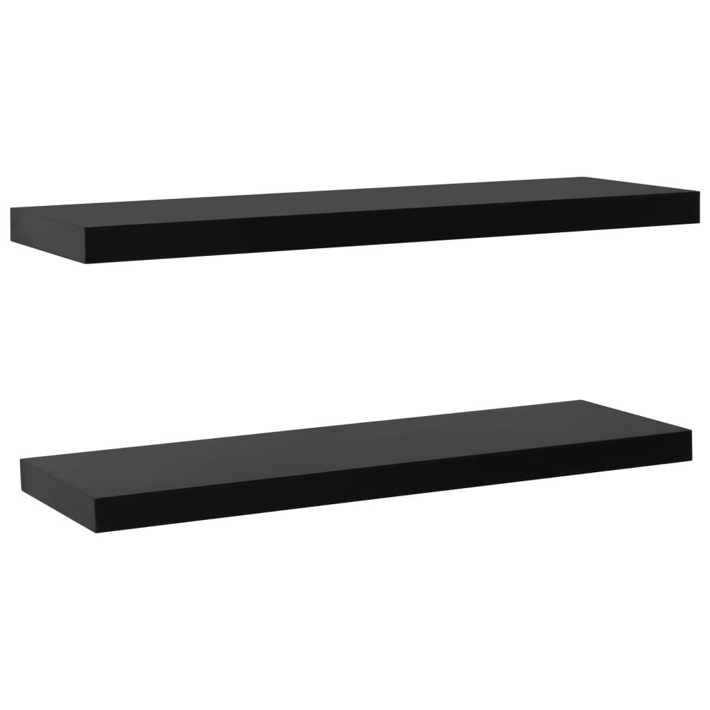 vidaXL Wandboardset Schwarz 120x3.8x20 cm