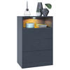 KOMMODE Pino Fronten in Anthrazit matt - Dunkelgrau/Anthrazit, Holzwerkstoff (56/86.5/36cm) - Vladon