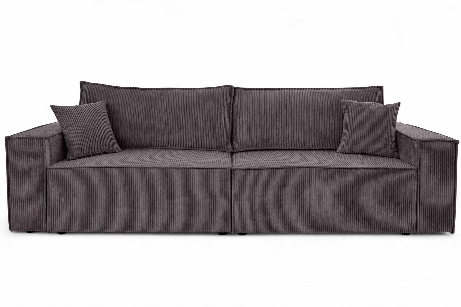 SOFA Mit Schlaffunktion Und Bettkasten, Cordstoff Poso, Dunkelgrau, BEST SCORNER - Dunkelgrau, Holz (245/83/90cm) - Kaiser Möbel