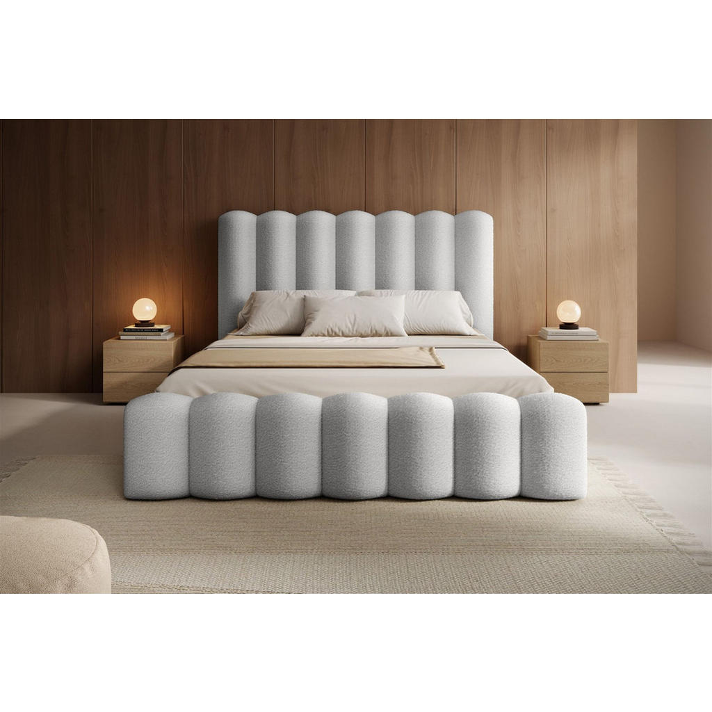 Thumbnail - Fun Möbel Polsterbett, Weiß, Textil, 180x200 cm, Schlafzimmer, Betten, Polsterbetten