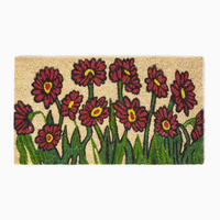 FUSSMATTE Blumengarten, Kokosfaser 40/70 cm - Naturfarben, Naturmaterialien (40/70cm) - Homescapes
