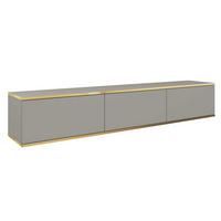 LOWBOARD VENEZIA 175x32x30 cm mit 3 Türen Grau - Grau, Holzwerkstoff (175/30/32cm) - MASSENO