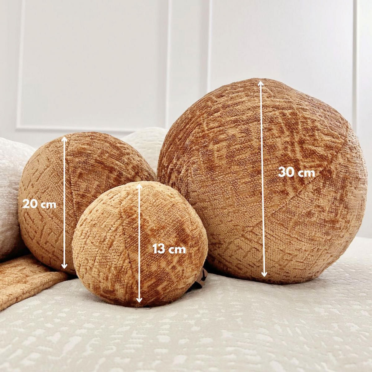 ZIERKISSSEN Happy Pill Kupferfarbe 13 cm - Kupferfarben, Textil (13/13cm) - Maison de Reve