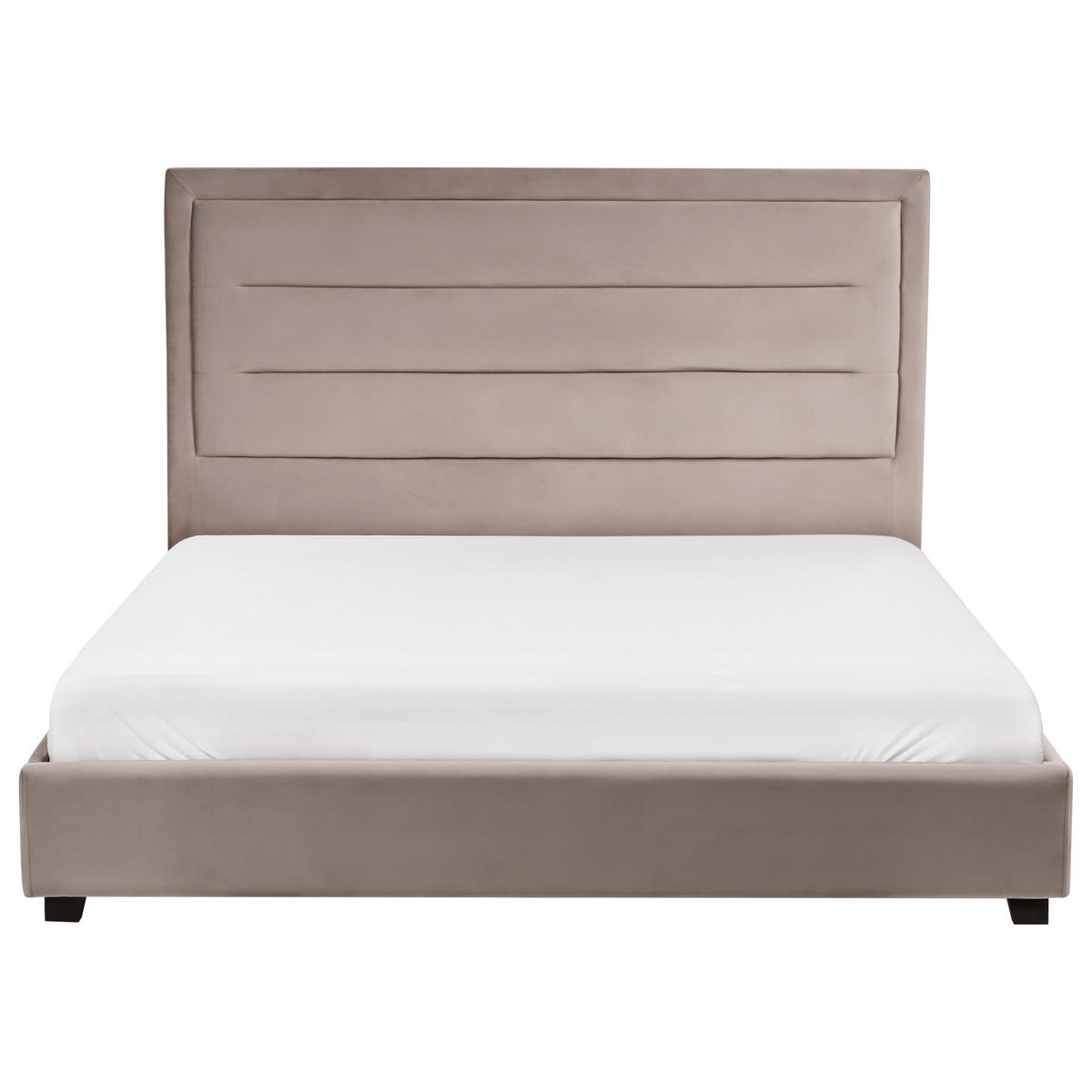 WASSERBETT 160/200 cm Taupe Rouen - Taupe, Textil (160/200cm) - Beliani