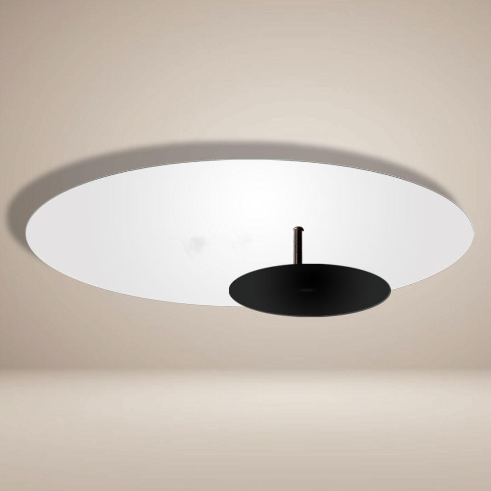 LED-WAND-/DECKENLAMPE Plate Weiß Ø 60cm - Weiß, Metall (60/60/10cm) - s.luce