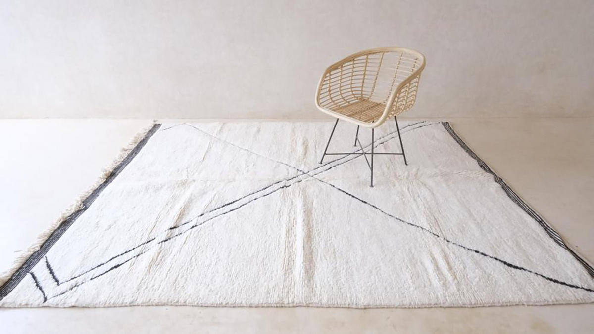 BERBERTEPPICH aus reiner Wolle 210x 276 cm - Weiß, Naturmaterialien (210/276cm) - AFK Living