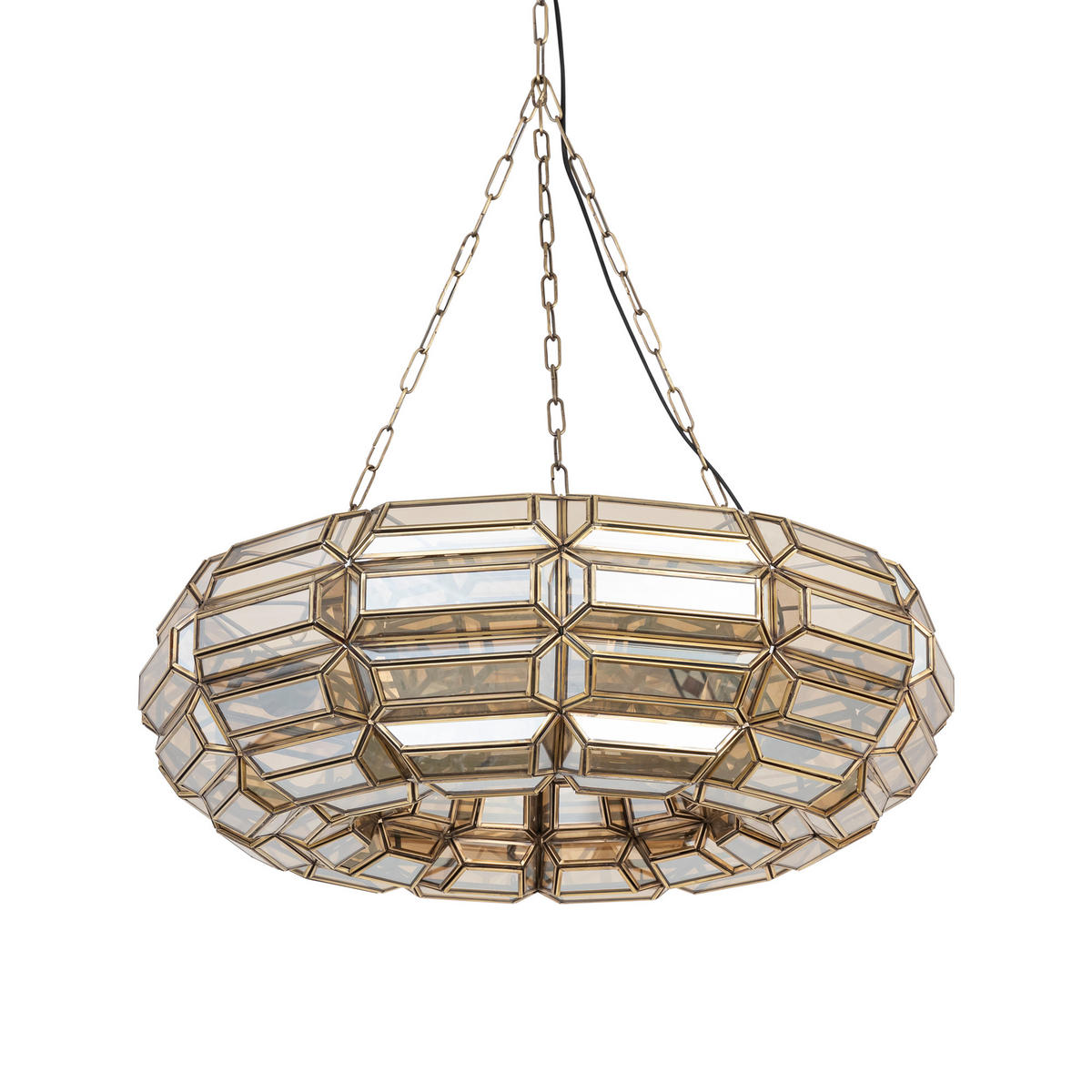 HÄNGELAMPE Thyro Gold 70/70/21cm - Goldfarben, Glas (70/70/21cm) - PTMD Collection