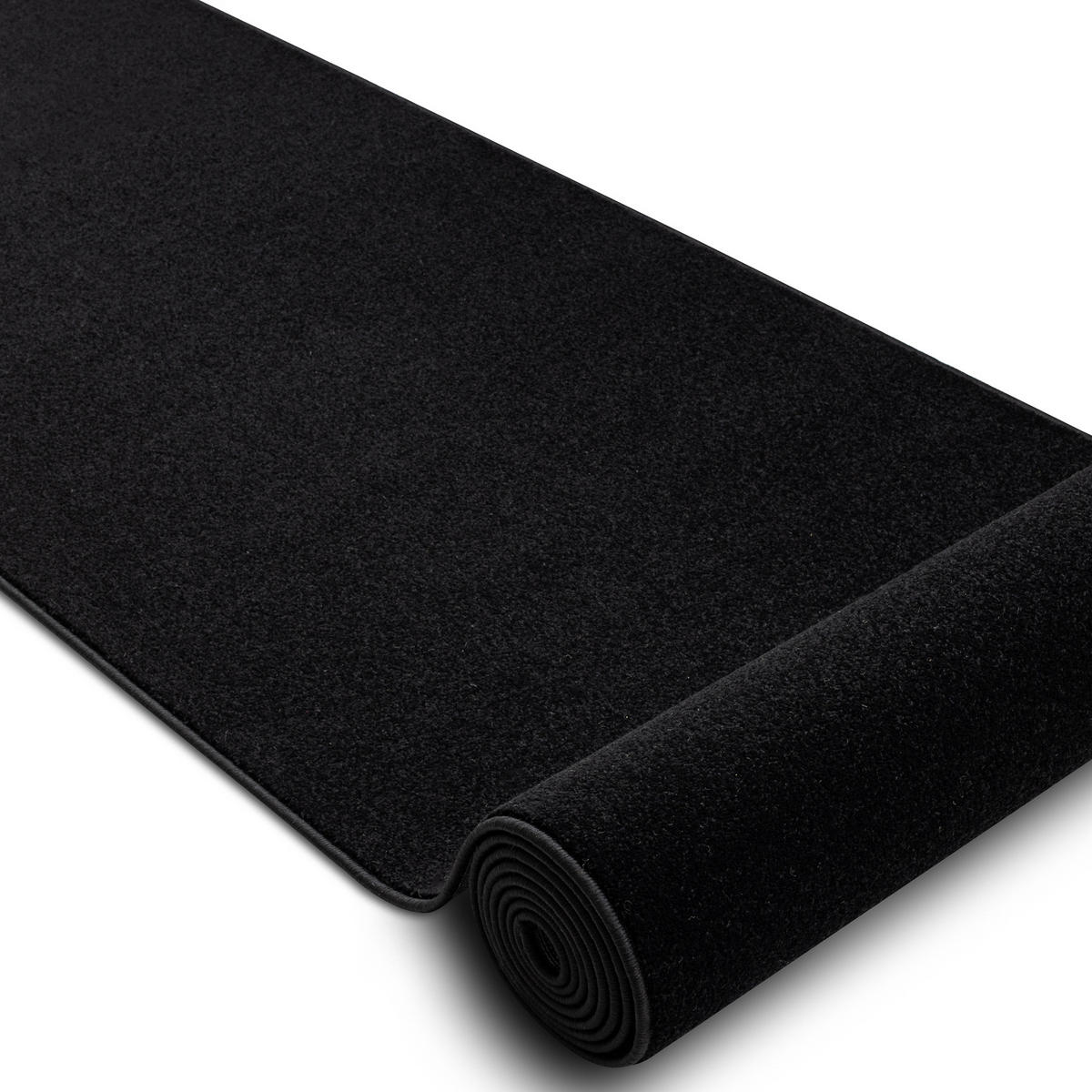 LÄUFER KARMEL Glatt, 60/150 cm - Schwarz, Textil (60/150cm) - rugsX