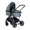 KOMBIKINDERWAGEN Aura 3 in 1 tuerkis Autositz, Babywanne, Wickeltasche, bis 22 kg - Türkis, Metall (98/60/106cm) - Chipolino