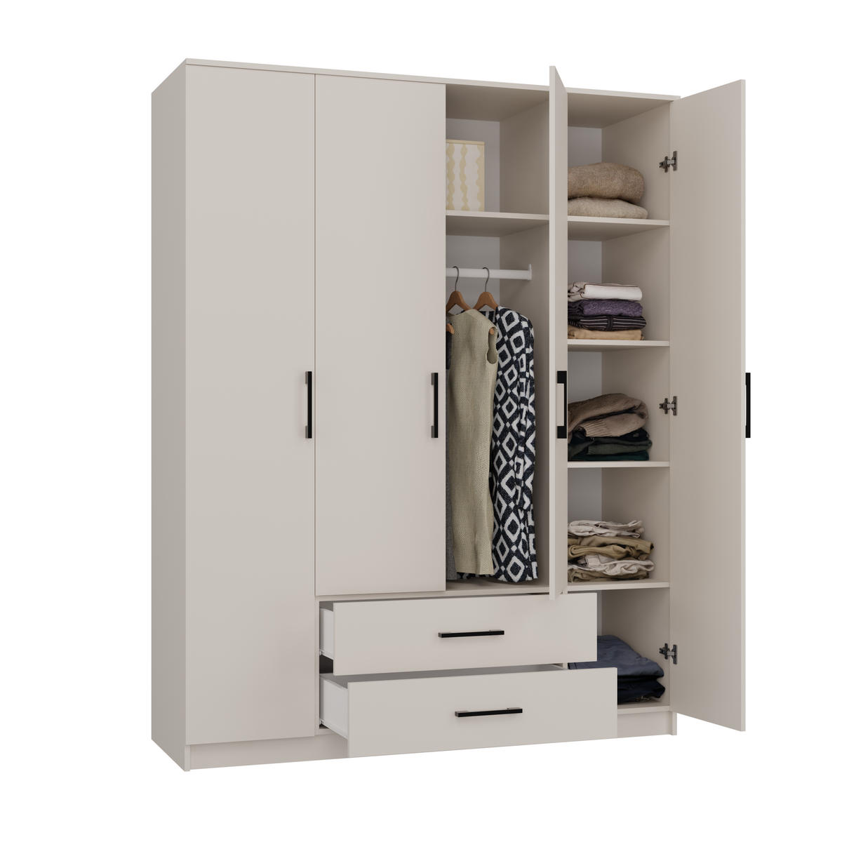 KLEIDERSCHRANK Kaszmir 160/205/52 - Kaschmir, Holzwerkstoff (160/205/52cm) - RAUMHIRSCH FURNITURE
