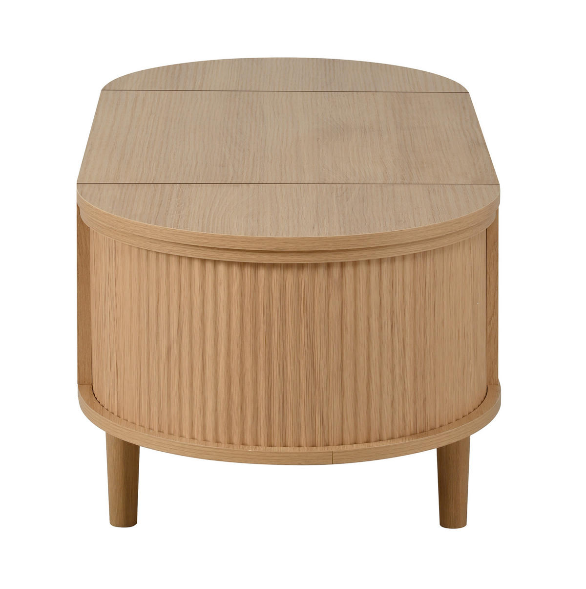 COUCHTISCH aus MDF 100x48x53,5 cm Eichenfarbe höhenverstellbar mit Stauraum - Eichefarben, Holzwerkstoff (100/48/53.5cm) - IVMEU