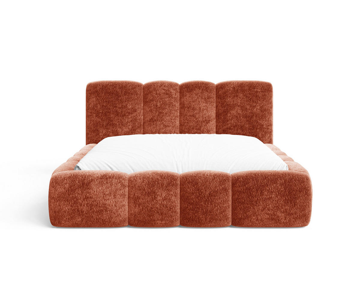 POLSTERBETT 26 - 160x200 cm – Amari – Bett mit Bettkasten und Gepolstertem Kopfteil - Terracotta, Holz (160/200cm) - ROYAL24_MARKT