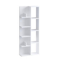 KNIHOVNA LILY se 4 výklenky a 4 policemi, V 150 cm - bílá, kompozitní dřevo (18/150/60cm) - Calicosy