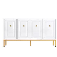 SIDEBOARD Weiß 140/40/80 cm - Weiß, Holzwerkstoff (140/80/40cm) - PANGIVO
