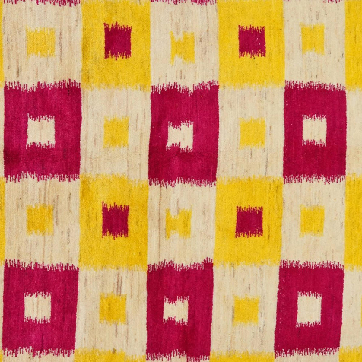 GABBEH-TEPPICH handgeknüpft Rizbaf Gelb 207/144 cm Schurwolle - Gelb, Textil (144/207cm) - Looma