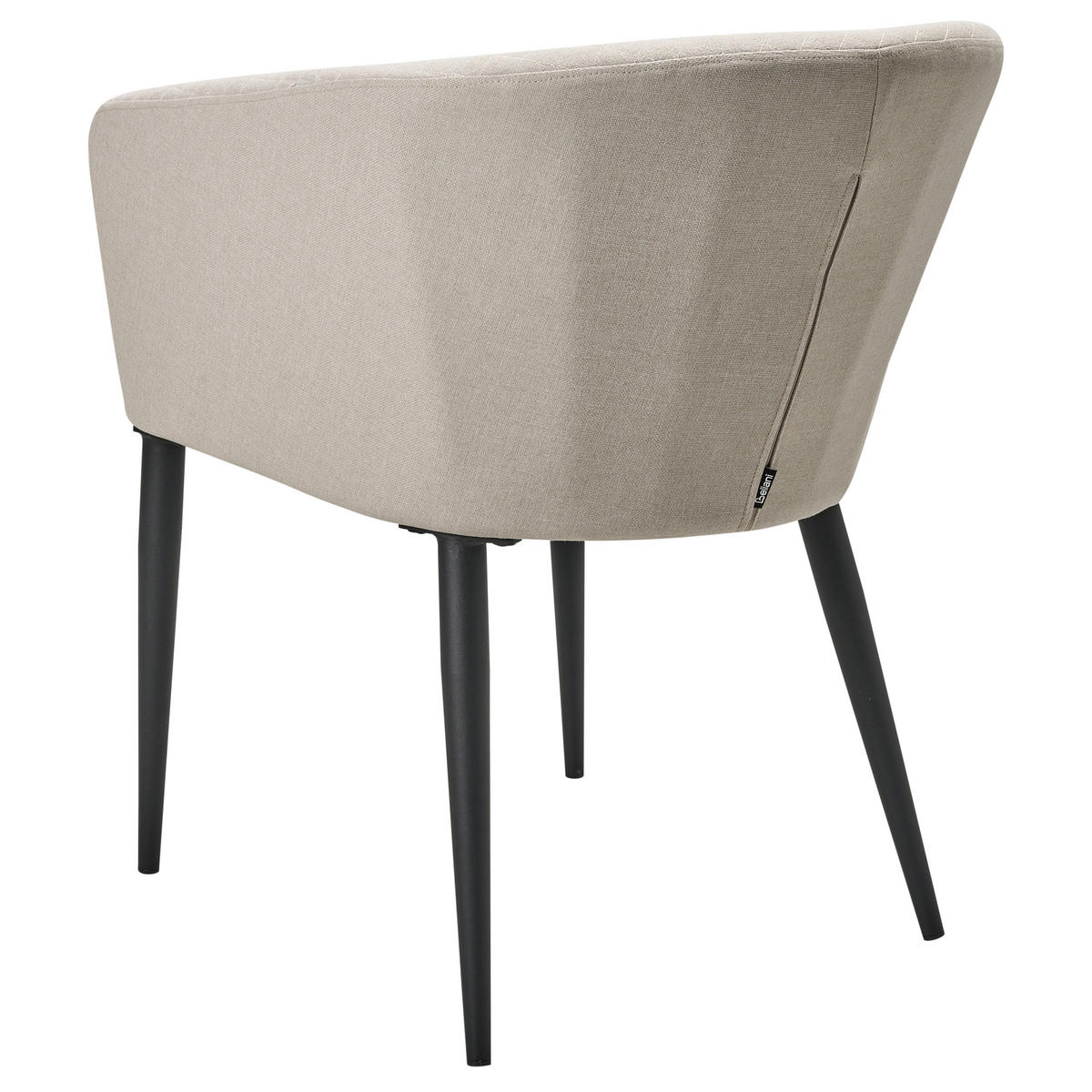 GARTENSTUHL 2er-Set Beige Curgos - Beige/Schwarz, Textil (47/80/52cm) - Beliani