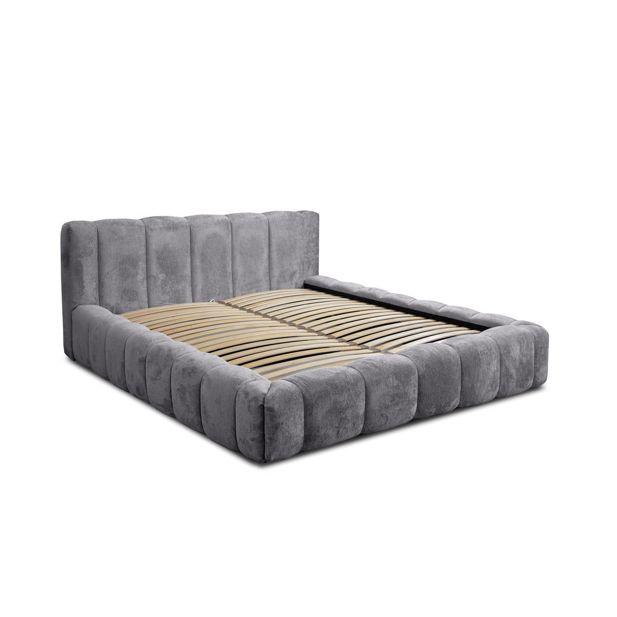 POLSTERBETT Hailey In Tender Way - Grau, Holzwerkstoff/Textil (160/200cm) - Fun Möbel