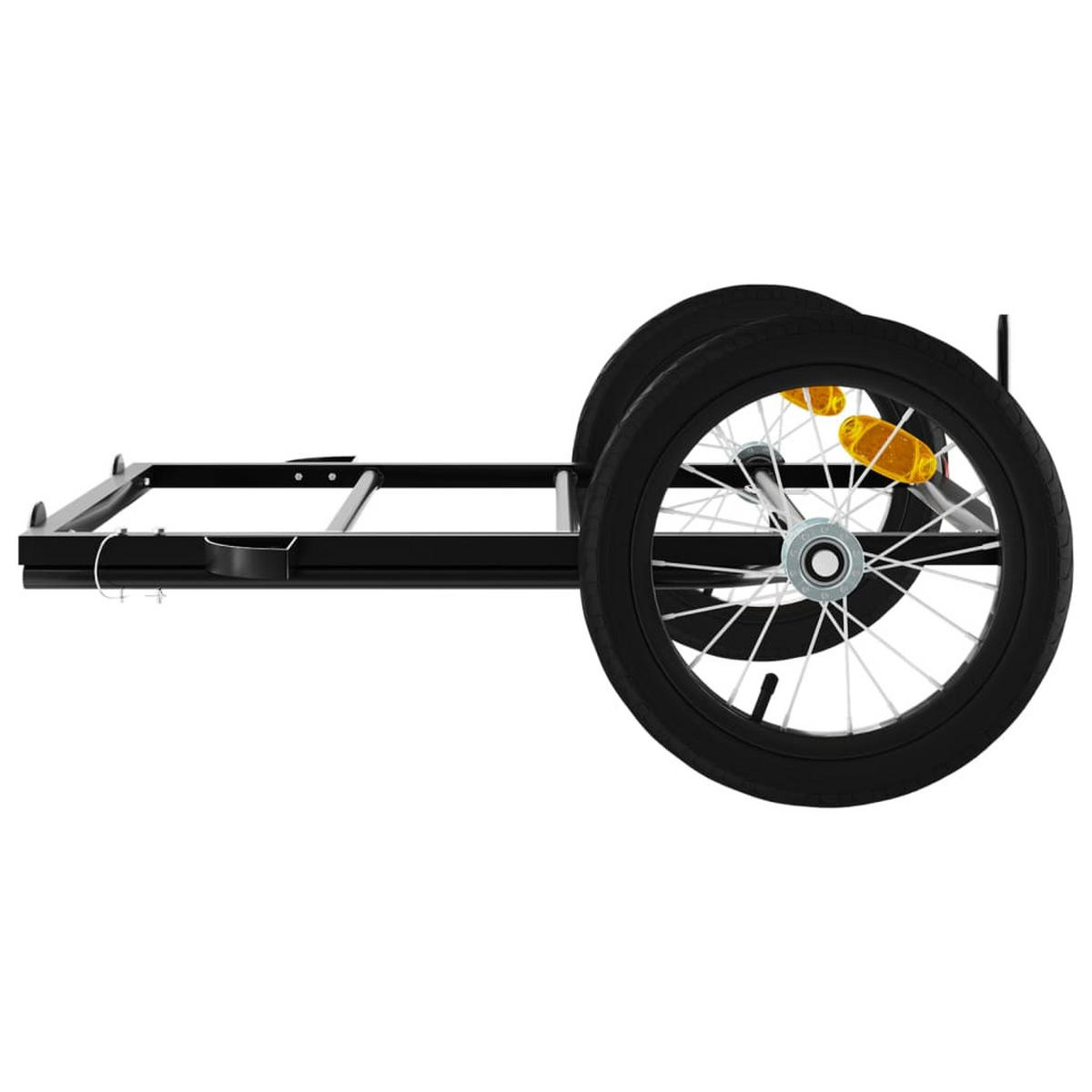 FAHRRADANHÄNGER Schwarz 126/63/34 Cm Eisen - Schwarz, Metall (63/34/126cm) - vidaXL
