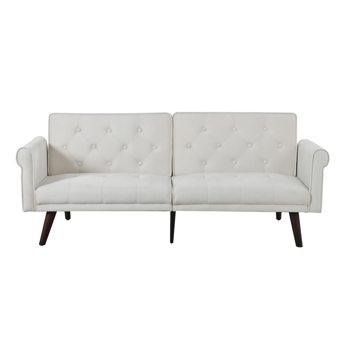 SCHLAFSOFA 2-Sitzer verstellbar 2-in-1 Beige - Beige, Holzwerkstoff (172/70/89cm) - Meubliv
