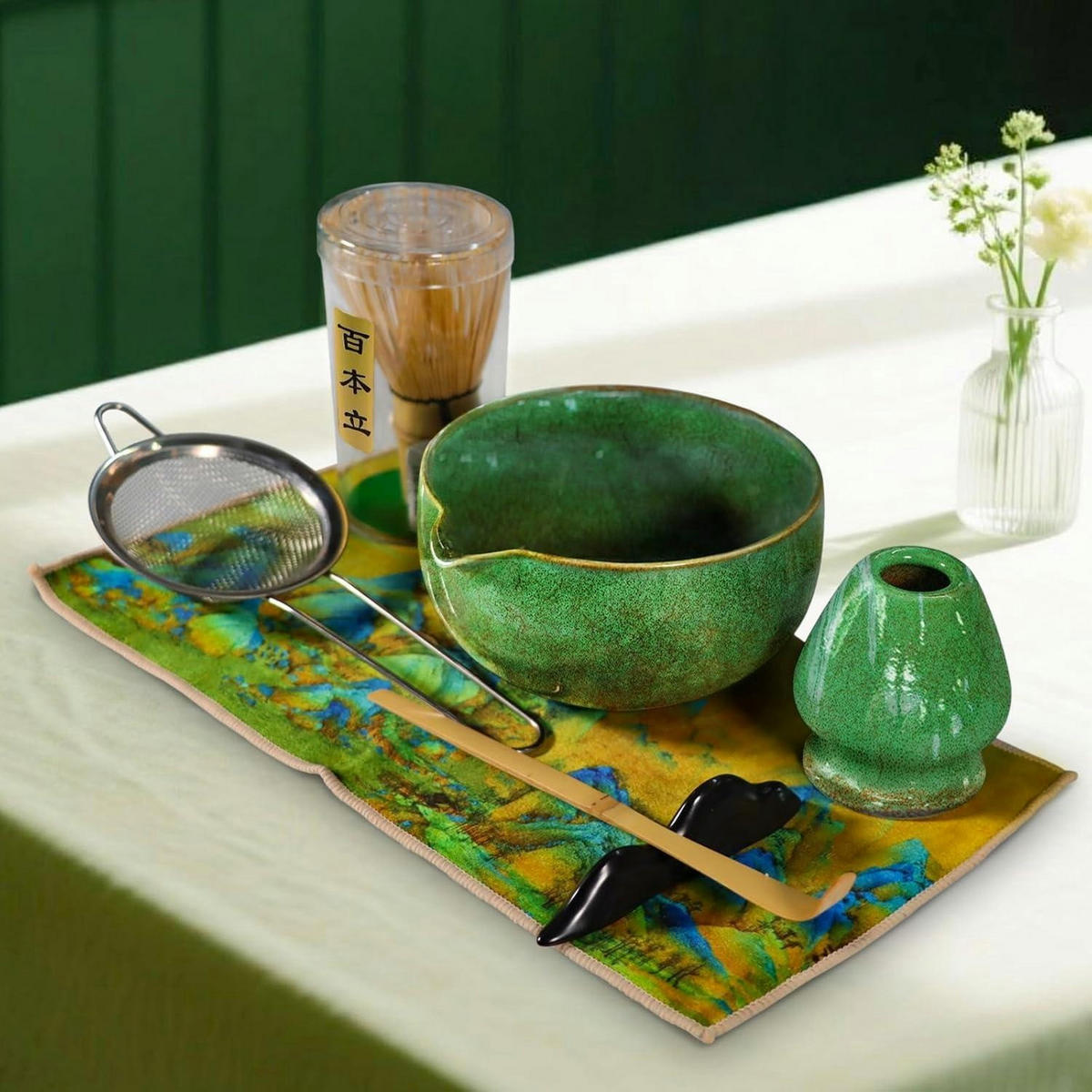 MATCHA Set 7-teiliges Set Grün - Grün, Keramik (14/1.5/14.5cm)
