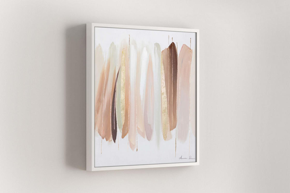 ÖLGEMÄLDE 60/60 cm - Pink/Beige, Holz/Textil (60/60cm) - KUNSTLOFT