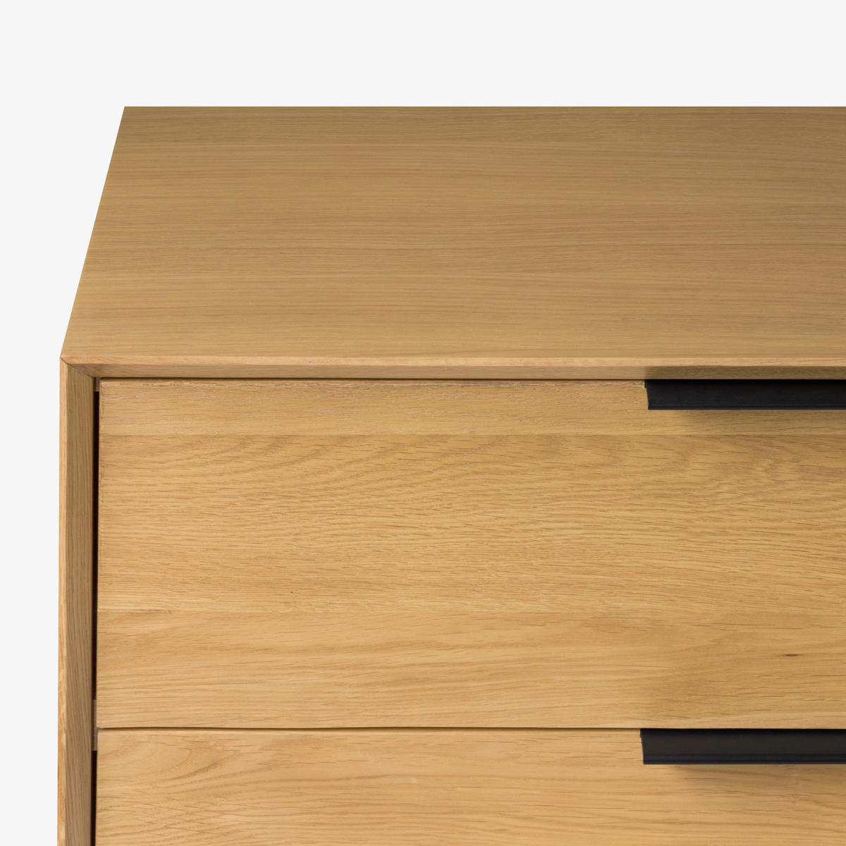 KOMMODE Bergen, Natur Massiveiche - Beige, Holz (85/80/43cm) - WOODEK