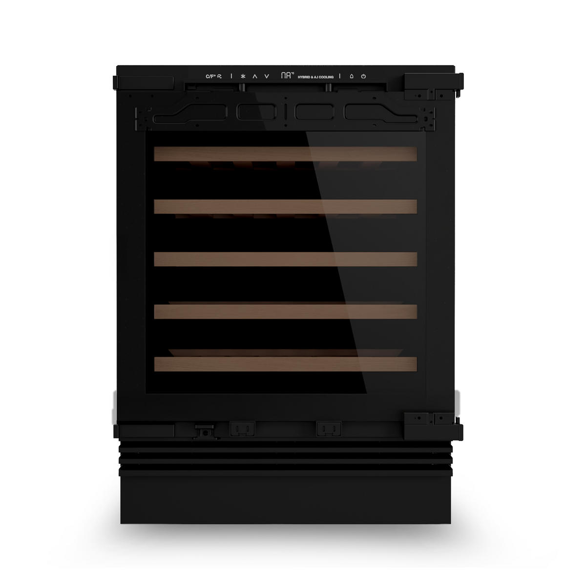 WEINKÜHLSCHRANK CAVINTG48 Schwarz, 48 Flaschen, Kapazität 134L, Anti-UV-Glastür, Temperatureinstellung von 5 °C bis 22 °C - Schwarz, Metall (54/81.8/59.5cm) - Les Petits Champs