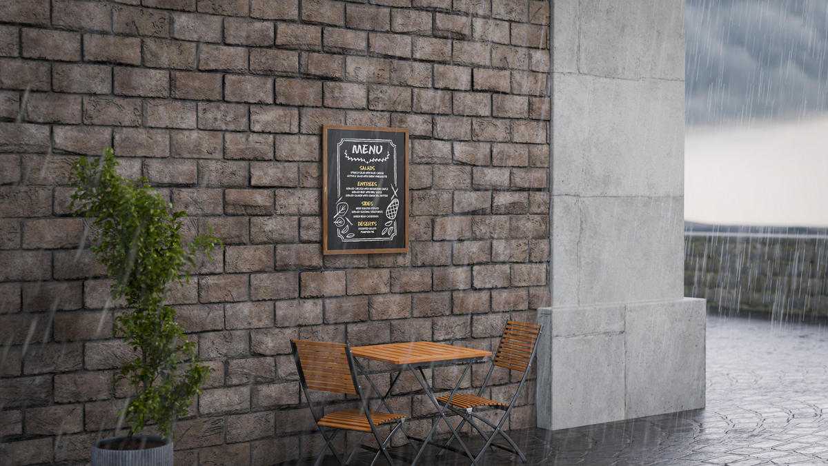 KREIDETAFEL Wasserfest mit lackiertem Holzrahmen 100x80cm - Braun, Holz (100/80/2cm) - ALLboards