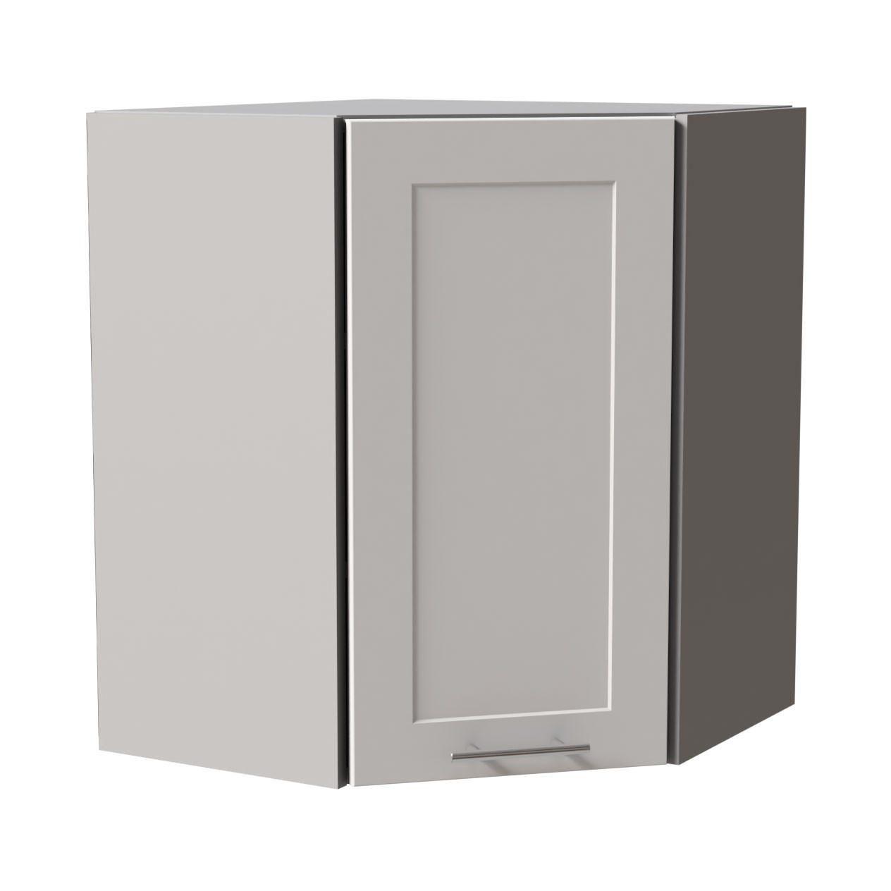 ECKHÄNGESCHRANK Oslo W10/60 Grau / Weiß Matt 60 / 60 / 72cm - Weiß/Grau, Holz/Holzwerkstoff (60/72/60cm) - Feldmann-Wohnen