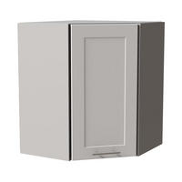 ECKHÄNGESCHRANK Oslo W10/60 Grau / Weiß Matt 60 / 60 / 72cm - Weiß/Grau, Holz/Holzwerkstoff (60/72/60cm) - Feldmann-Wohnen