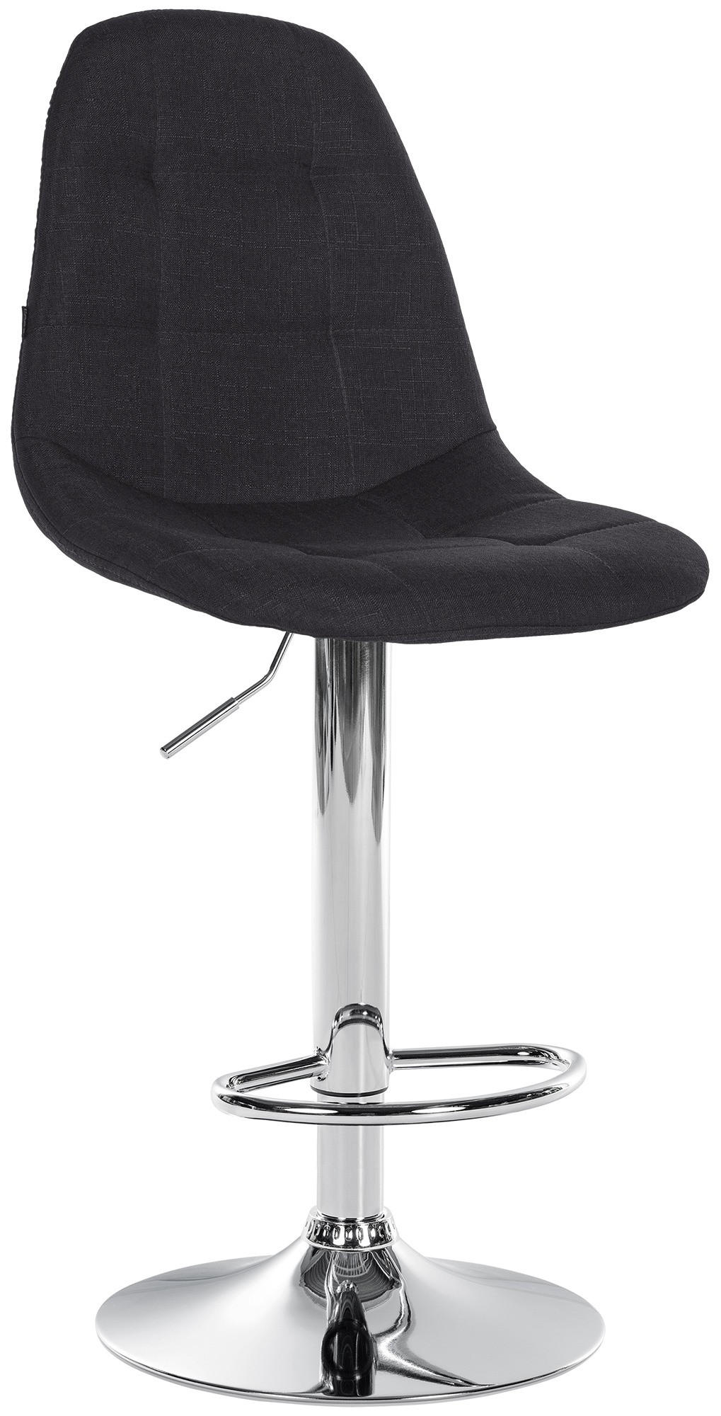 BARHOCKER Metall schwarz - Schwarz, Textil/Metall (47/99/56cm) - CLP