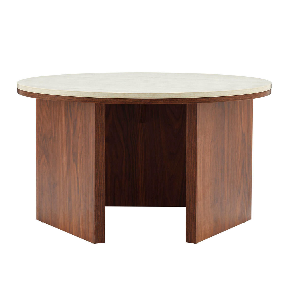 COUCHTISCH, dunkles Holz - Braun, Holz (80/80/45cm) - Oviala