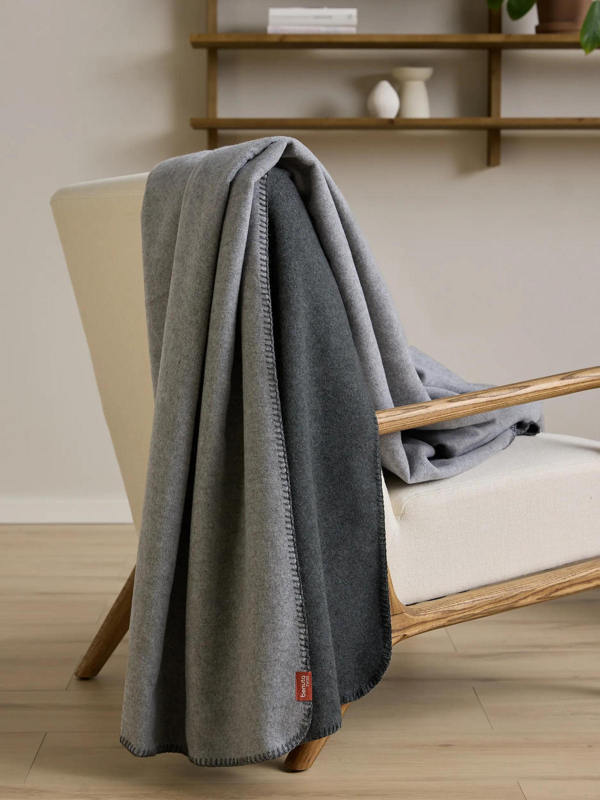 DECKE Mona Grau 140/200 cm - Grau, Textil (140/200cm) - benuta