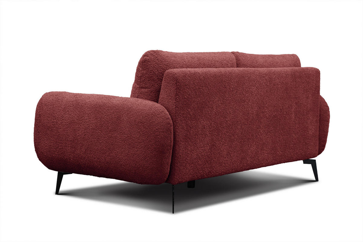 SOFA FEBE 3-Sitzer, bordeaux - Bordeaux/Schwarz, Holz/Textil (190/82/96cm) - Courtois Laville