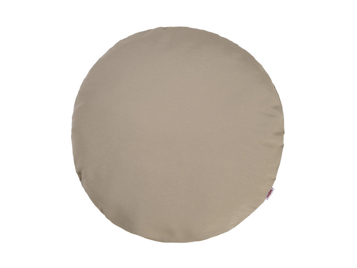 KISSENHÜLLE Rund Wunschton taupe 60 cm Ø - Taupe, Textil (60/60cm) - beties Heimtextil
