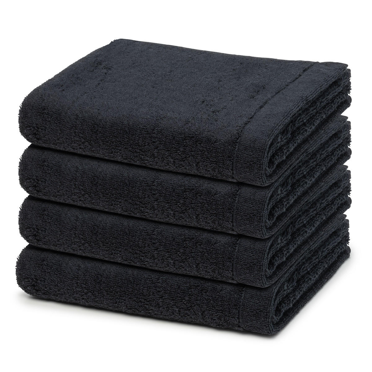 HANDTUCH Lifestyle 4er-Set - Schwarz, Textil (50/100cm) - Cawoe
