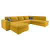 WOHNLANDSCHAFT Niko Bis Premium, Seite: Links - Gelb, Holz/Textil (348/76/205cm) - MIRJAN24