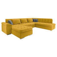 WOHNLANDSCHAFT Niko Bis Premium, Seite: Links - Gelb, Holz/Textil (348/76/205cm) - MIRJAN24