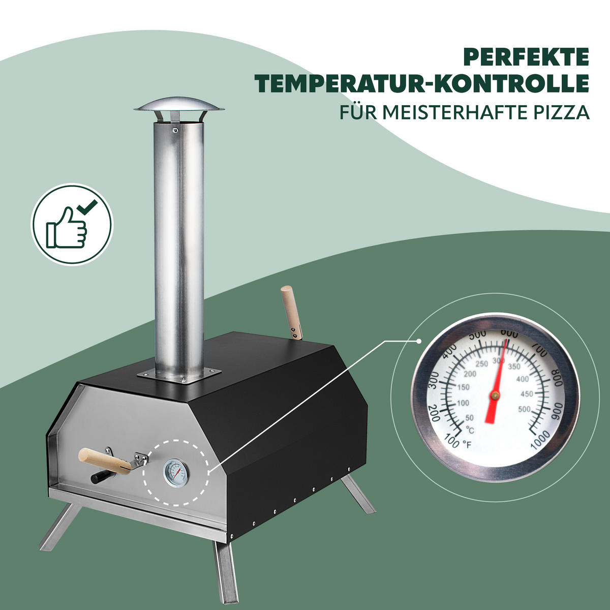 PIZZAOFEN, schwarz, Stahl - Schwarz, Metall (46/84/78cm) - bremermann