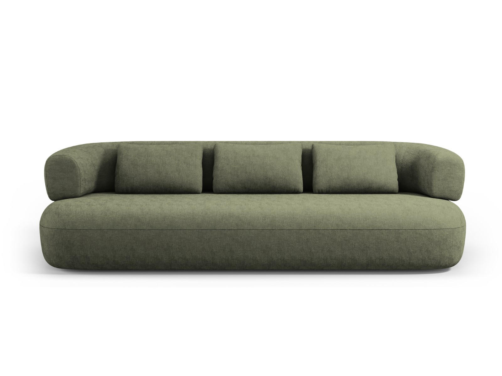 SOFA Jenny aus Chenille-Stoff grün 4 Sitzplätze - Grün, Textil (226/73/90cm) - Micadoni