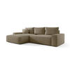 ECKSOFA MONA mit Schlaffunktion QUELLE 18 Links - Hellbraun, Textil (175/280cm) - Bedante