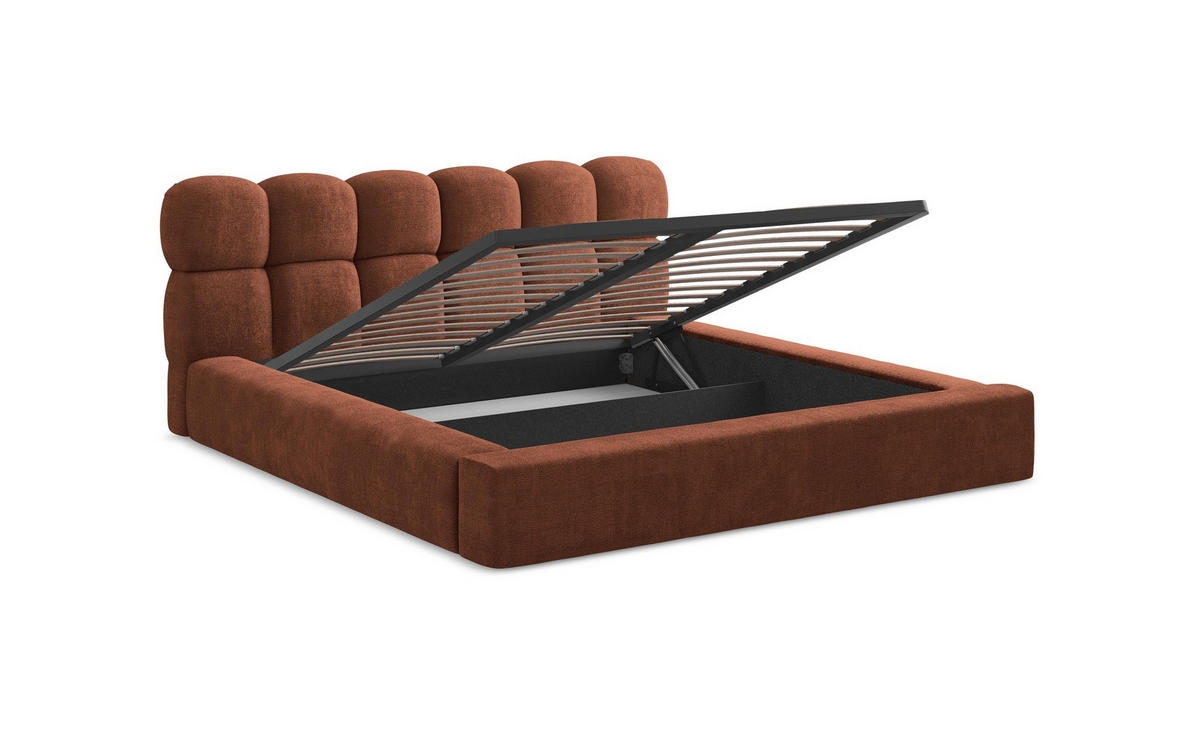 ECKSOFA mit Schlaffunktion rechts Chenille Stoff Beige - Beige/Schwarz, Kunststoff/Textil (210/149cm) - Makamii