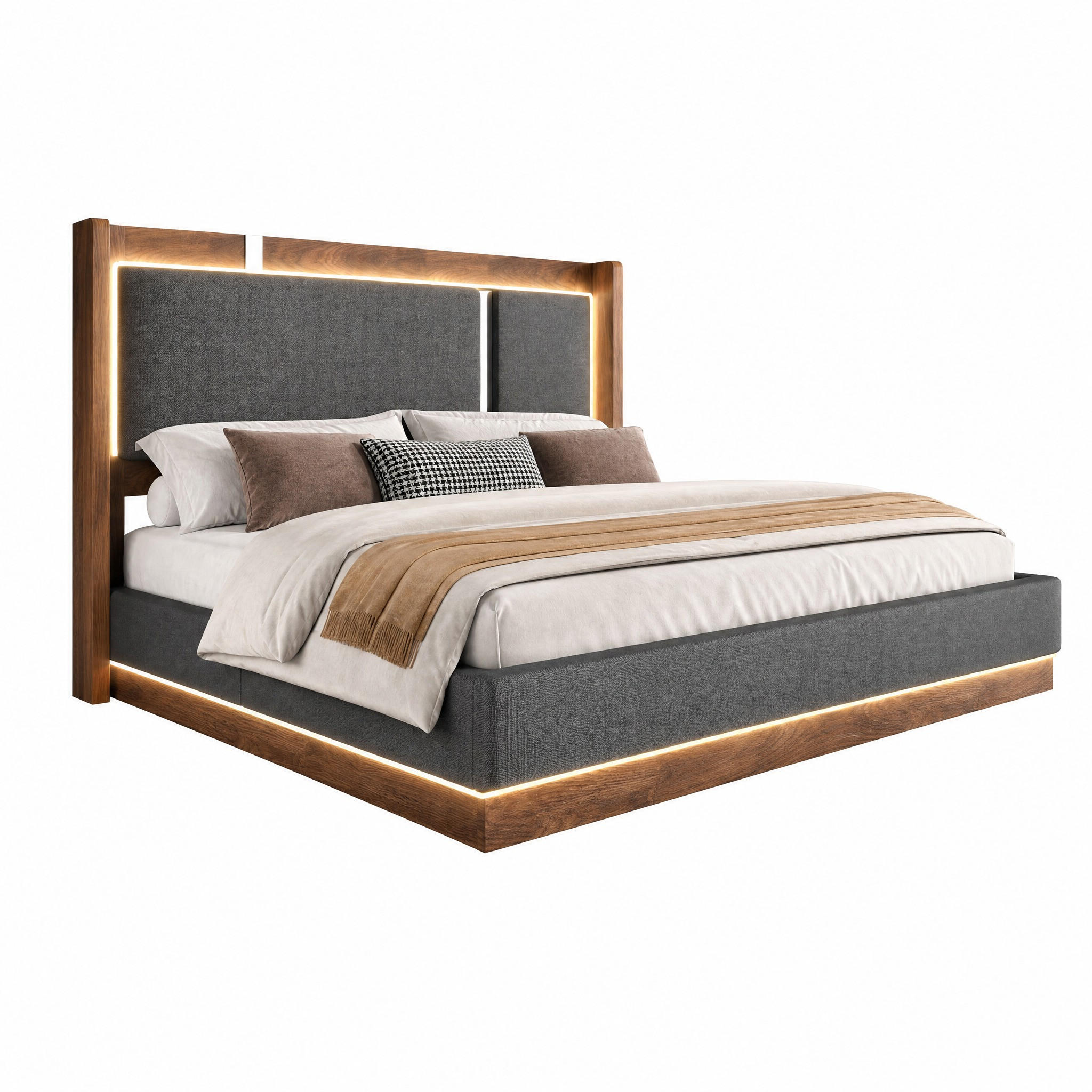 Meubliv Bett Grau 160x200 cm