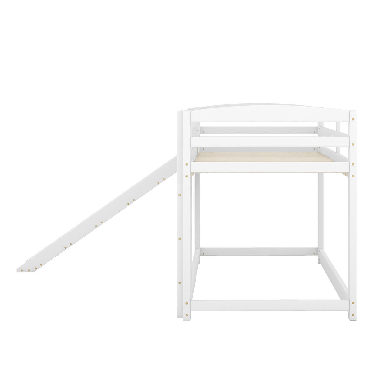 ETAGENBETT 90x200cm Weiß für Kinder mit Rutsche Massivholz - Weiß, Holz (90/200cm) - FLIEKS