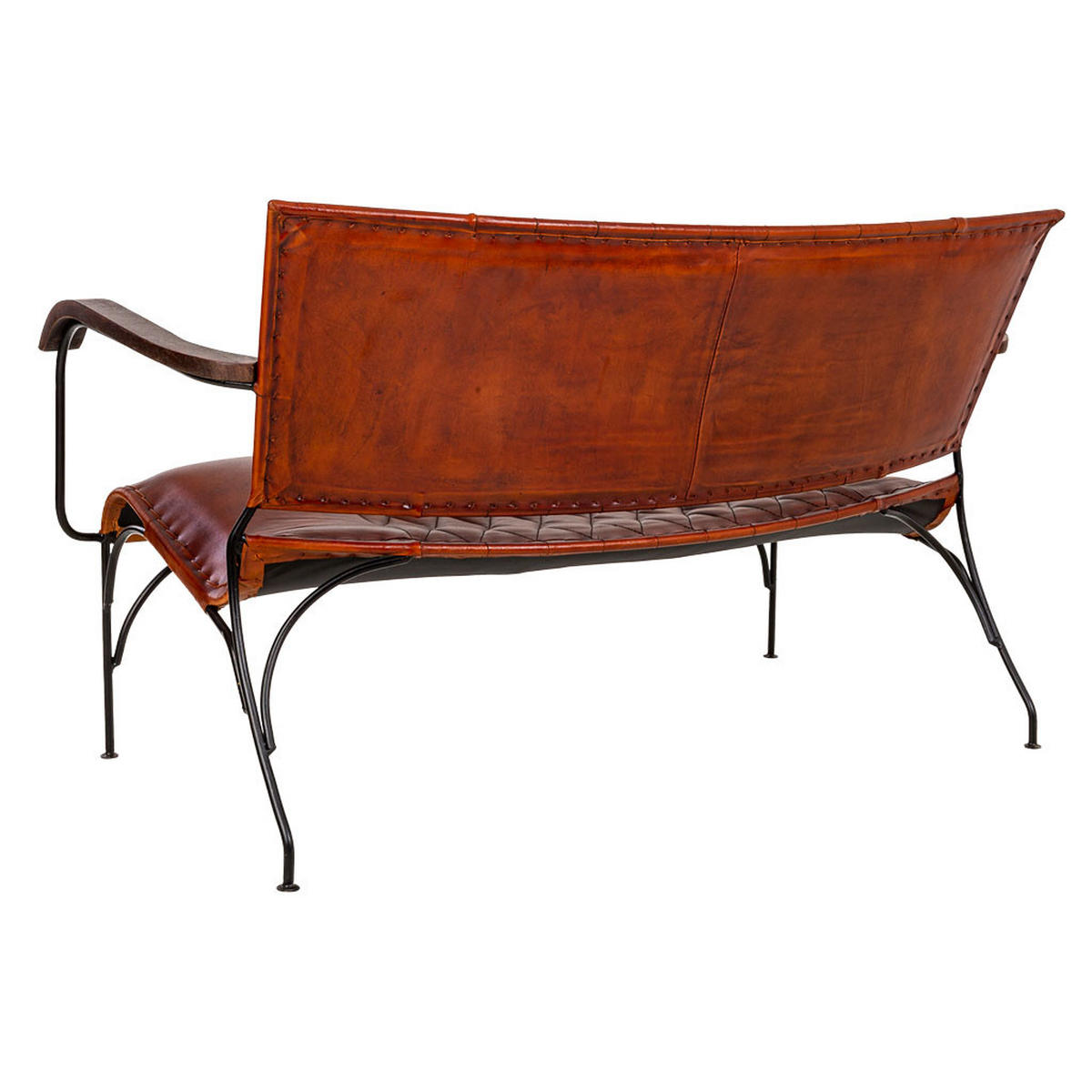 BANK aus Metal 127x71x76 cm - Braun, Metall (127/76/71cm) - Wanderlust