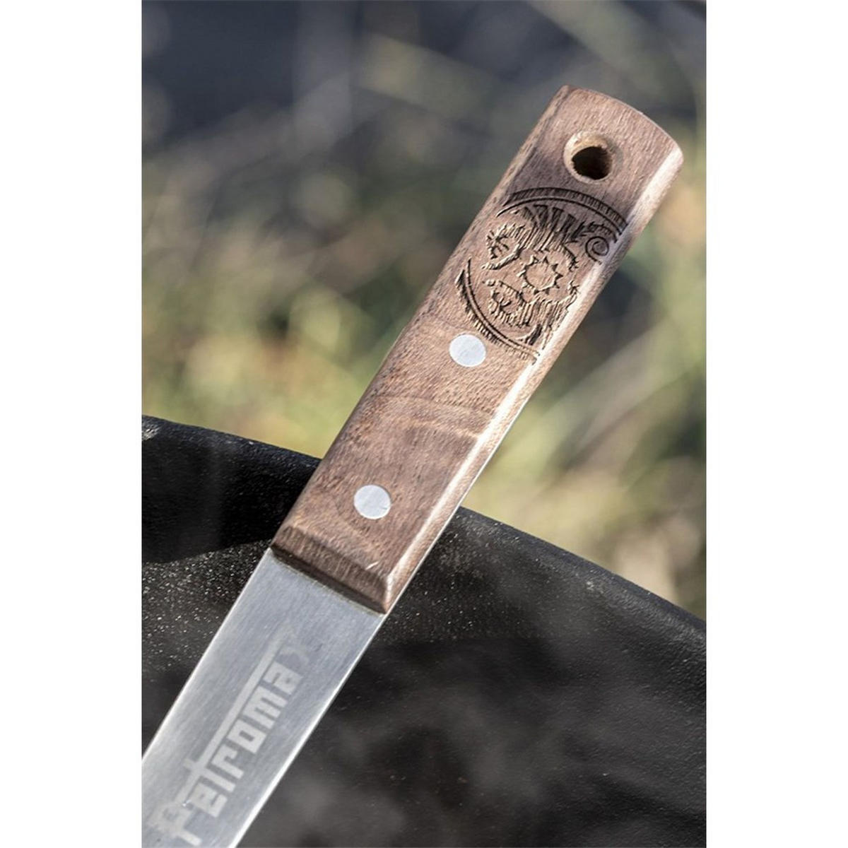 SCHÖPFKELLE LADLE30 - Silberfarben, Holz (36cm) - PETROMAX 