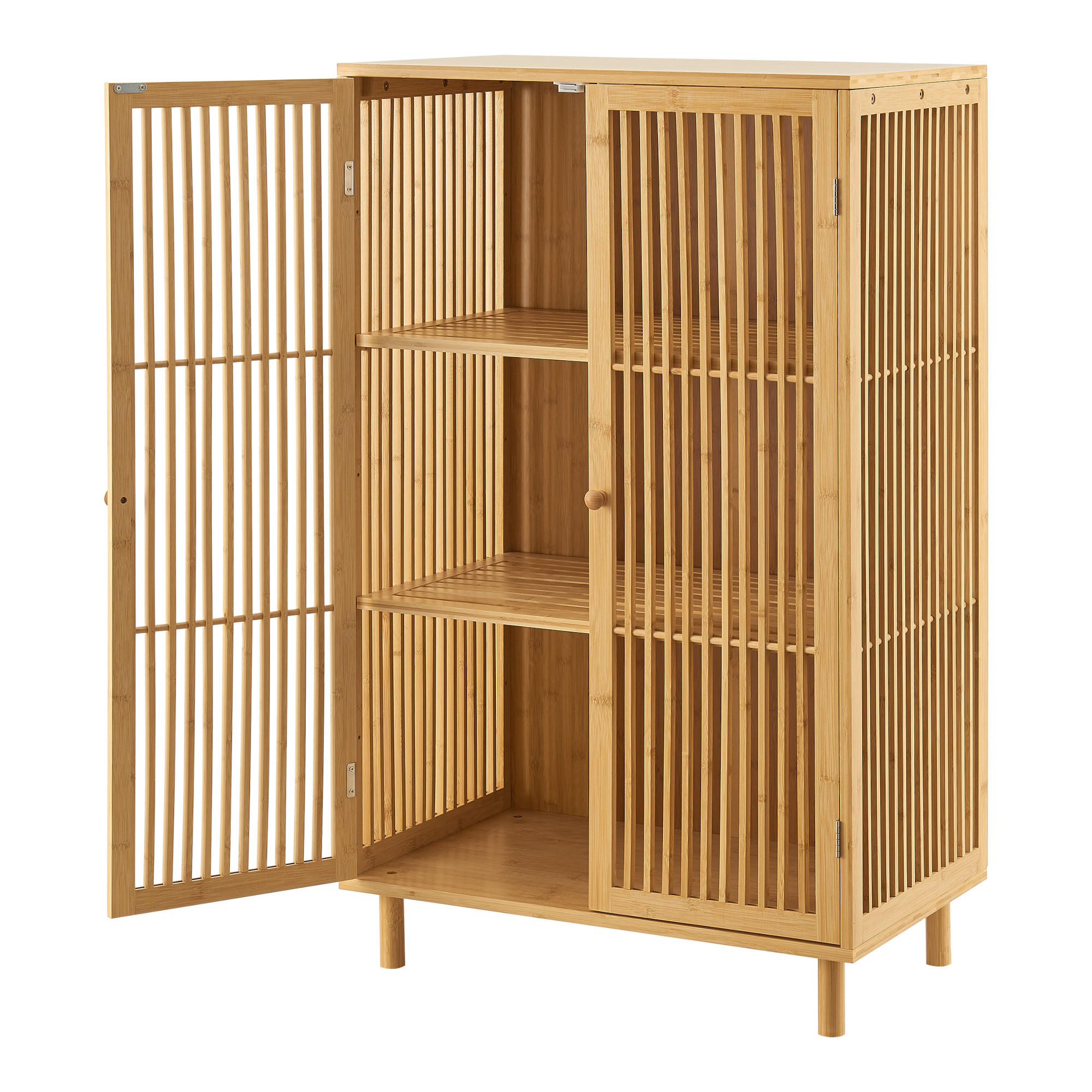 KOMMODE Grong - Naturfarben, Holz (66/110/40cm) - [en.casa]
