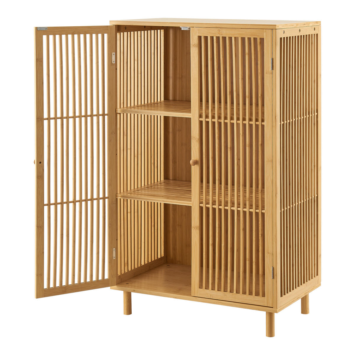 KOMMODE Grong - Naturfarben, Holz (66/110/40cm) - [en.casa]