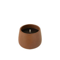 KERZEN CYRA - Zement - Braun - S - 18 Std. - Braun, Stein (14/11cm) - J-Line
